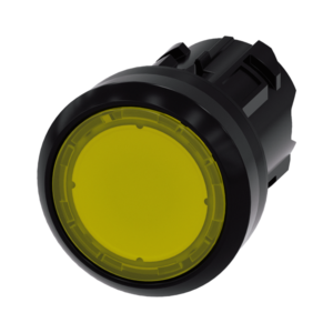 BOTON PULSADOR ILUMINADO AMARILLO 22MM PLASTICO