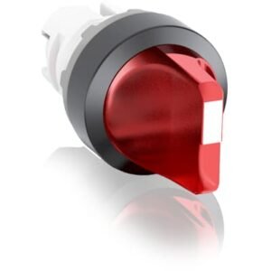 BOTON SELECTOR ROJO 2 POS. ABB M2SS1-11R