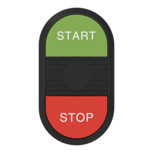 PULSADOR DOBLE ROJO-VERDE ABB MPD15-11B