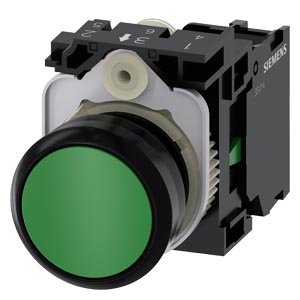 PULSADOR VERDE COMPLETO 22MM