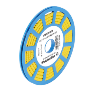 Marca Cable 9 Cd 500 Pz 16-22 Awg 1.3 - 3 mm, 3 x 3.4 mm, amarillo