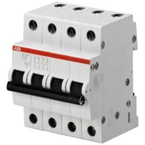 INTERRUPTOR MINIATURA SH204-C6 SH200 - 4P - 6 A - C - (AC) 6 Ka ABB