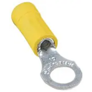 Terminal de anillo aislado de vinilo expandido 12-10 1/4IN YEL