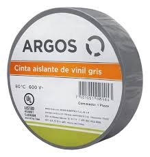 Cinta aislante vinil  Gris