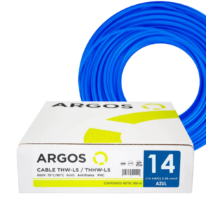 ROLLO CABLE THW CAL 14 AZUL 100MTR