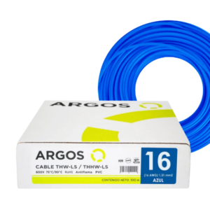 ROLLO CABLE THW CAL 16 AZUL 100MTR